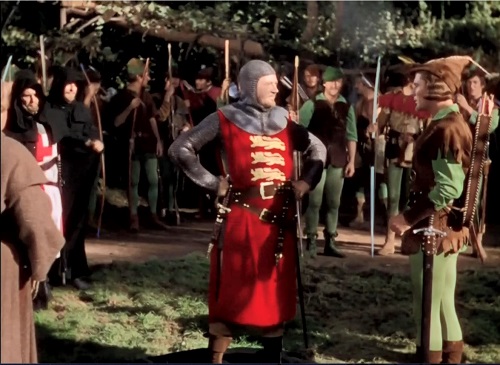 King Richard reveals himself to Robin Hood and his men