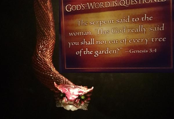 The Serpent questions the word of God