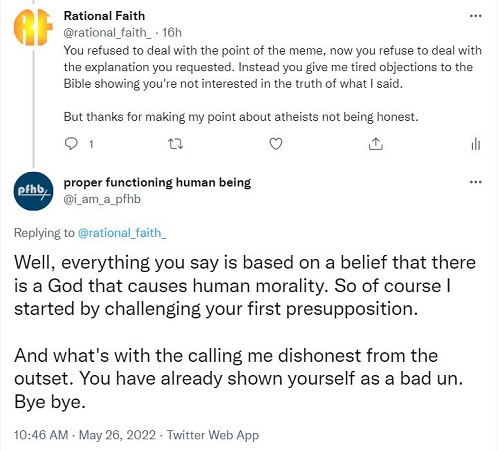 Atheist - rejects God, but doesn't answer question on morality and evil