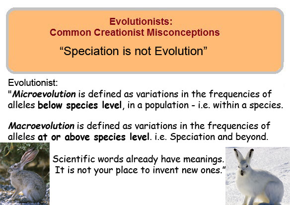 "Speciation is not Evolution"